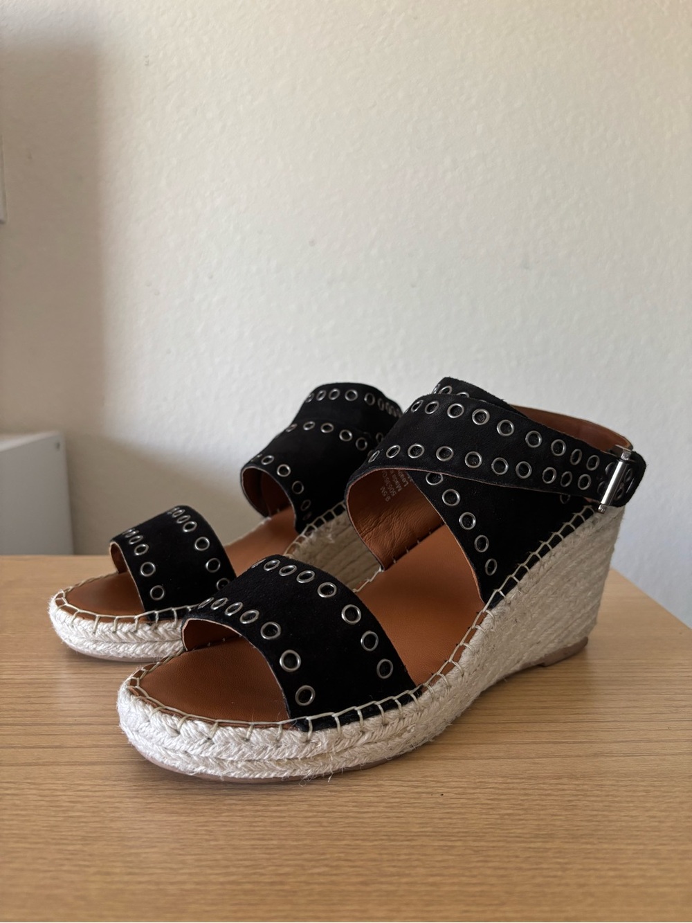 Diba True Gardenia Wedge Suede Wrap Espadrille Heel Sandals Women's Size 9.5